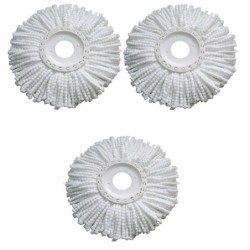 Jumper Kids modern Spin Mop อะไหล่หัวม็อบ ผ้าถูพื้น ไมโครไฟเบอร์ ใช้กับ ไม้ถูพื้น (สีขาว)