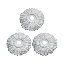 Jumper Kids modern Spin Mop อะไหล่หัวม็อบ ผ้าถูพื้น ไมโครไฟเบอร์ ใช้กับ ไม้ถูพื้น (สีขาว)