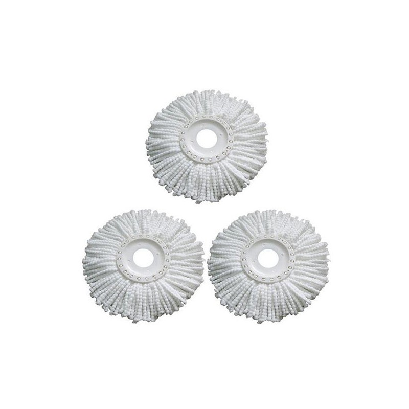 Jumper Kids modern Spin Mop อะไหล่หัวม็อบ ผ้าถูพื้น ไมโครไฟเบอร์ ใช้กับ ไม้ถูพื้น (สีขาว)