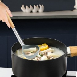 Jumper หม้อ หม้อด้ามจับยาว เคลือบเทฟล่อน nonstick อุ่น ต้ม ทอดแทน กระทะ ได้ เตาแก๊สและไฟฟ้า รุ่น ECO Bl