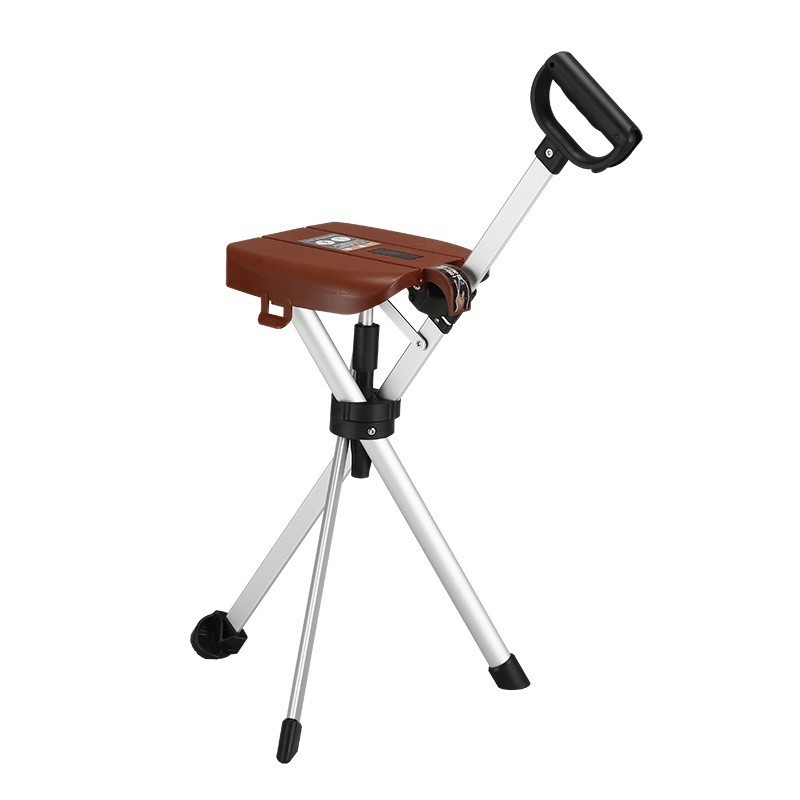 Jumper Kids ไม้เท้าเก้าอี้ พับได้ ไม้เท้าเดินป่าไม้เท้าช่วยพยุงเดินพร้อมเก้าอี้ น้ำหนักเบาใช้ง่ายเก็บง่าย จับถนัดมือ