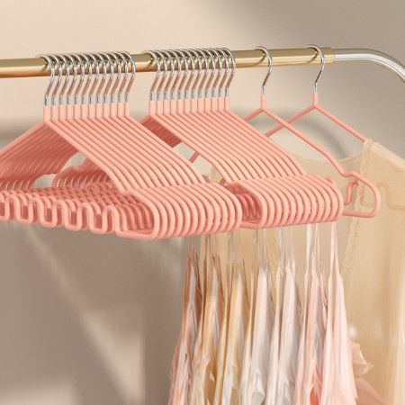 (10 ชิ้น) Jumper Kids ไม้แขวนเสื้อสแตนเลส เคลือบซีลีโคน ป้องกันลื่น มีขดร่อง แขวนได้หลากหลายทรง ขนาด 42*21 ซม.