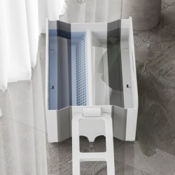 Jumper ถังถูพื้น ถังถูพื้นพับได้ มีด้ามจับลากสะดวก ทรงสวยงาม ทันสมัย สำหรับไม้ถูพื้นแบบผ้าและฟองน้ำ ขนาด 44.5 x 32 x 26.