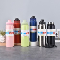 Jumper กระบอกน้ำ กระติกน้ำ สแตนเลส 304 ไม่เป็นสนิม ขนาด 700-800 ml เก็บความเย็นได้นาน ขนาดพอดีมือ