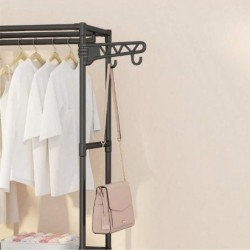 Jumper Kids ตู้แขวนเสื้อ ราวแขวนเสื้อ ราวตากผ้าเหล็ก เเบบสอง-สามเเถว มีชั้นวางของตะขอเเขวน ใช้ในคอนโด ประหยัดพื้นที่