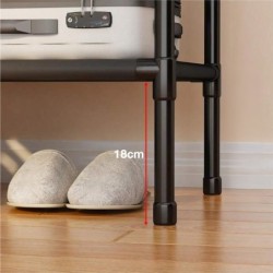 Jumper Kids ตู้แขวนเสื้อ ราวแขวนเสื้อ ราวตากผ้าเหล็ก เเบบสอง-สามเเถว มีชั้นวางของตะขอเเขวน ใช้ในคอนโด ประหยัดพื้นที่