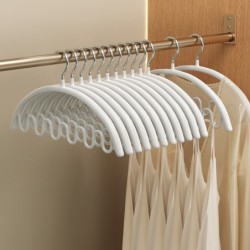 Jumper Kids ไม้แขวนเสื้อสแตนเลส เคลือบซีลีโคนหนาพิเศษ ป้องกันลื่น มีขดร่อง แขวนได้หลากหลายทรง ขนาด 42*21 ซม. แพ๊ค 5 ชิ้น