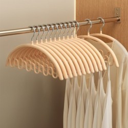 Jumper Kids ไม้แขวนเสื้อสแตนเลส เคลือบซีลีโคนหนาพิเศษ ป้องกันลื่น มีขดร่อง แขวนได้หลากหลายทรง ขนาด 42*21 ซม. แพ๊ค 5 ชิ้น