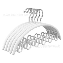 Jumper Kids ไม้แขวนเสื้อสแตนเลส เคลือบซีลีโคนหนาพิเศษ ป้องกันลื่น มีขดร่อง แขวนได้หลากหลายทรง ขนาด 42*21 ซม. แพ๊ค 5 ชิ้น