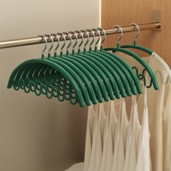 Jumper Kids ไม้แขวนเสื้อสแตนเลส เคลือบซีลีโคนหนาพิเศษ ป้องกันลื่น มีขดร่อง แขวนได้หลากหลายทรง ขนาด 42*21 ซม. แพ๊ค 5 ชิ้น