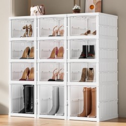 Jumper kids กล่องรองเท้า 2-9 ชั้น กล่องใส่รองเท้า กล่องรองเท้าพลาสติกบานใส พับได้ shoe box พร้อมส่ง!