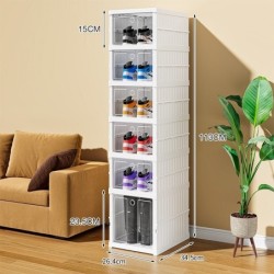 Jumper kids กล่องรองเท้า 2-9 ชั้น กล่องใส่รองเท้า กล่องรองเท้าพลาสติกบานใส พับได้ shoe box พร้อมส่ง!