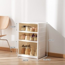 Jumper kids กล่องรองเท้า 3-9 ชั้น ใส่ได้ชั้นละ 2 คู่ กล่องใส่รองเท้า กล่องรองเท้าพลาสติกบานใส พับได้