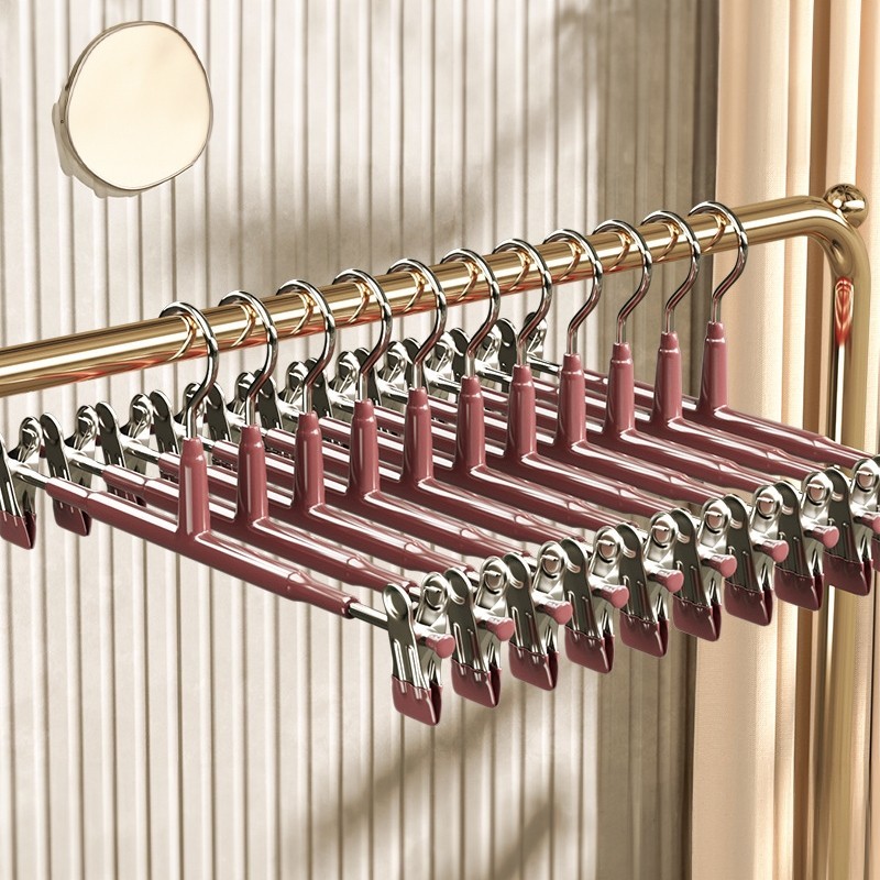 [แพ็ค 10] Jumper Kids ไม้แขวนพร้อมที่หนีบ หนีบผ้า หนีบกางเกง กระโปรง สเเตนเลส เคลือบซิลิโคน