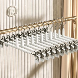 [แพ็ค 10] Jumper Kids ไม้แขวนพร้อมที่หนีบ หนีบผ้า หนีบกางเกง กระโปรง สเเตนเลส เคลือบซิลิโคน