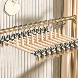 [แพ็ค 10] Jumper Kids ไม้แขวนพร้อมที่หนีบ หนีบผ้า หนีบกางเกง กระโปรง สเเตนเลส เคลือบซิลิโคน