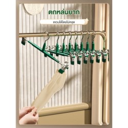[แพ็ค 10] Jumper Kids ไม้แขวนพร้อมที่หนีบ หนีบผ้า หนีบกางเกง กระโปรง สเเตนเลส เคลือบซิลิโคน