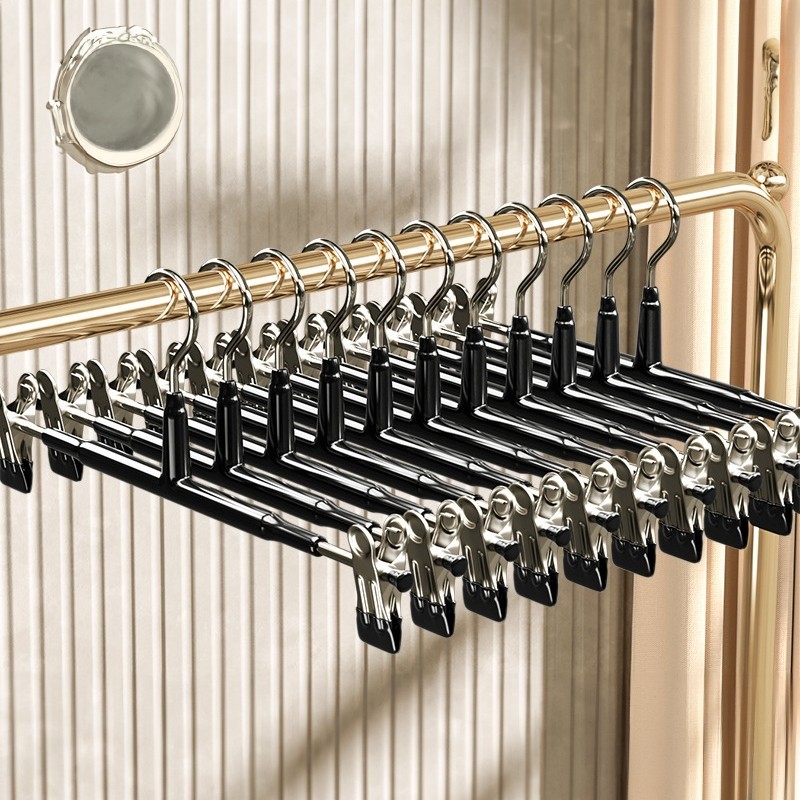 [แพ็ค 10] Jumper Kids ไม้แขวนพร้อมที่หนีบ หนีบผ้า หนีบกางเกง กระโปรง สเเตนเลส เคลือบซิลิโคน