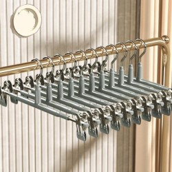 [แพ็ค 10] Jumper Kids ไม้แขวนพร้อมที่หนีบ หนีบผ้า หนีบกางเกง กระโปรง สเเตนเลส เคลือบซิลิโคน