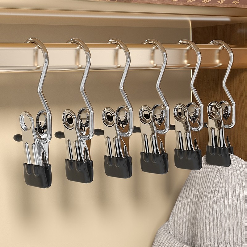 Jumper Kids ไม้แขวนแบบหนีบ ที่หนีบผ้า เก็บเสื้อผ้ากางเกง ไม้แขวนถุงเท้า Clothes Clips 10 ชิ้น