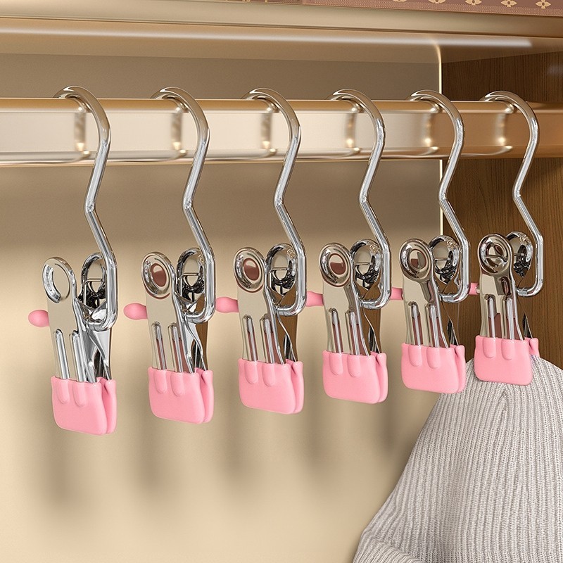 Jumper Kids ไม้แขวนแบบหนีบ ที่หนีบผ้า เก็บเสื้อผ้ากางเกง ไม้แขวนถุงเท้า Clothes Clips 10 ชิ้น