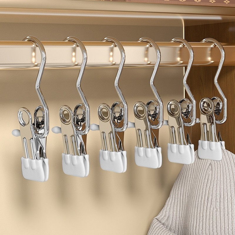 Jumper Kids ไม้แขวนแบบหนีบ ที่หนีบผ้า เก็บเสื้อผ้ากางเกง ไม้แขวนถุงเท้า Clothes Clips 10 ชิ้น