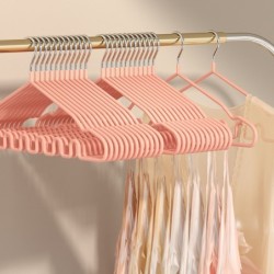 (10 ชิ้น) Jumper Kids ไม้แขวนเสื้อสแตนเลส เคลือบซีลีโคน ป้องกันลื่น มีขดร่อง แขวนได้หลากหลายทรง ขนาด 42*21 ซม.