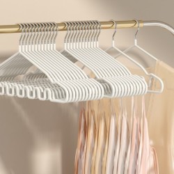 (10 ชิ้น) Jumper Kids ไม้แขวนเสื้อสแตนเลส เคลือบซีลีโคน ป้องกันลื่น มีขดร่อง แขวนได้หลากหลายทรง ขนาด 42*21 ซม.