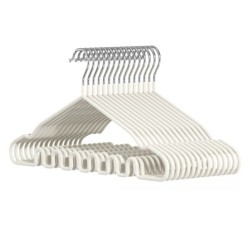 (10 ชิ้น) Jumper Kids ไม้แขวนเสื้อสแตนเลส เคลือบซีลีโคน ป้องกันลื่น มีขดร่อง แขวนได้หลากหลายทรง ขนาด 42*21 ซม.