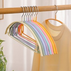 Jumper Kids ไม้แขวนเสื้อ เคลือบซิลิโคนหนาพิเศษ มาพร้อมตะขอเสริม เเขวนเสื้อสายเดี่ยวได้ กันลื่น 1แพ็ค มี 5 ชิ้น