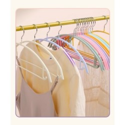 Jumper Kids ไม้แขวนเสื้อ เคลือบซิลิโคนหนาพิเศษ มาพร้อมตะขอเสริม เเขวนเสื้อสายเดี่ยวได้ กันลื่น 1แพ็ค มี 5 ชิ้น