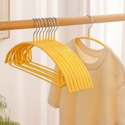 Jumper Kids ไม้แขวนเสื้อ เคลือบซิลิโคนหนาพิเศษ มาพร้อมตะขอเสริม เเขวนเสื้อสายเดี่ยวได้ กันลื่น 1แพ็ค มี 5 ชิ้น