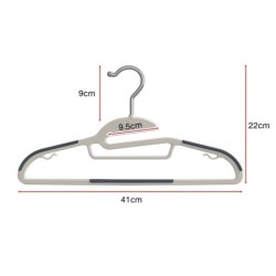 [10 ชิ้น] Jumper Kids ไม้แขวนเสื้อ ไม้แขวนเสื้อรุ่นมีขอบยางกันลื่น เกรดพรีเมี่ยม ตะขอเเขวนสายเดี่ยว แขวนเสื้อคอเล็กและกว