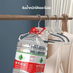 [10 ชิ้น] Jumper Kids ไม้แขวนเสื้อ ไม้แขวนเสื้อรุ่นมีขอบยางกันลื่น เกรดพรีเมี่ยม ตะขอเเขวนสายเดี่ยว แขวนเสื้อคอเล็กและกว