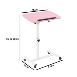 Jumper โต๊ะคอมพิวเตอร์ โต๊ะคอม Laptop โต๊ะวางของอเนกประสงค์ โต๊ะทำงาน โต๊ะคอมข้างเตียง ปรับระดับได้ ขนาด 55 x 32 cm.