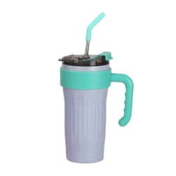 Jumper แก้วเก็บความเย็น แก้วเก็บอุณหภูมิ 800 ml.สแตนเลส 304 Food Grade พร้อมด้ามจับ หลอดดูดและฝาปิด