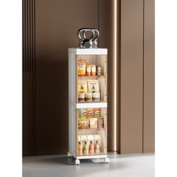 ใหม่! Jumper ตู้เก็บของ ชั้นวางของ พับได้ บานพับโปรงใส มีแม่เหล็กปิด มีล้อเลื่อน รับน้ำหนักได้เยอะ แข็งแรงทนทาน บานใส