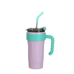 Jumper แก้วเก็บความเย็น แก้วเก็บอุณหภูมิ 800 ml.สแตนเลส 304 Food Grade พร้อมด้ามจับ หลอดดูดและฝาปิด