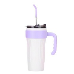 Jumper แก้วเก็บความเย็น แก้วเก็บอุณหภูมิ 800 ml.สแตนเลส 304 Food Grade พร้อมด้ามจับ หลอดดูดและฝาปิด