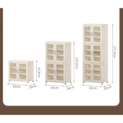 ตู้เก็บของพับได้ Jumper kidsชั้นเก็บของ มีบานพับโปรงใส มีแม่เหล็กปิด มีล้อเลื่อน รับน้ำหนักได้เยอะ