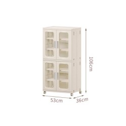 ตู้เก็บของพับได้ Jumper kidsชั้นเก็บของ มีบานพับโปรงใส มีแม่เหล็กปิด มีล้อเลื่อน รับน้ำหนักได้เยอะ