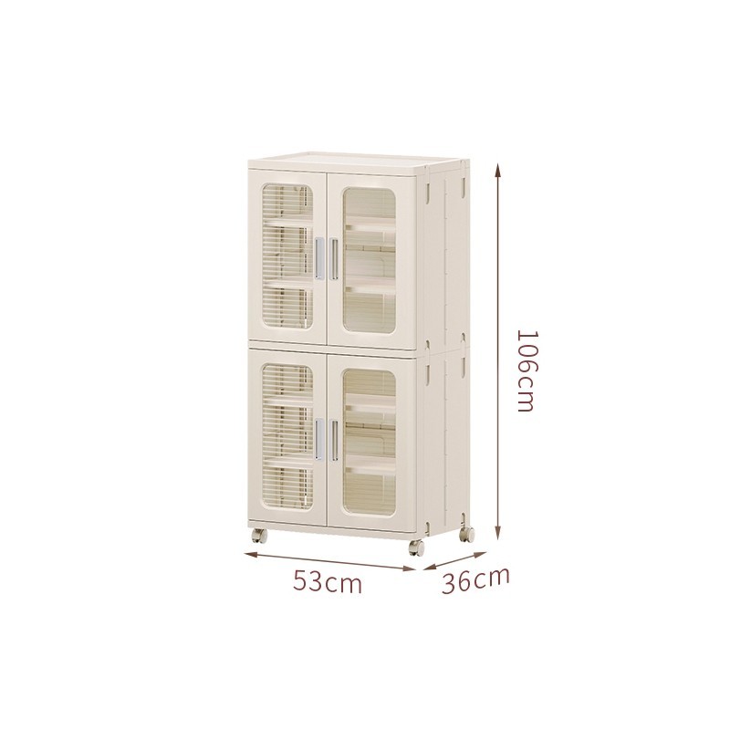 ตู้เก็บของพับได้ Jumper kidsชั้นเก็บของ มีบานพับโปรงใส มีแม่เหล็กปิด มีล้อเลื่อน รับน้ำหนักได้เยอะ