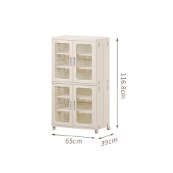 ตู้เก็บของพับได้ Jumper kidsชั้นเก็บของ มีบานพับโปรงใส มีแม่เหล็กปิด มีล้อเลื่อน รับน้ำหนักได้เยอะ