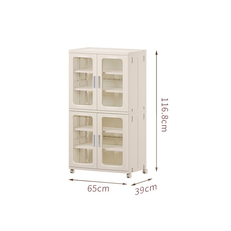 ตู้เก็บของพับได้ Jumper kidsชั้นเก็บของ มีบานพับโปรงใส มีแม่เหล็กปิด มีล้อเลื่อน รับน้ำหนักได้เยอะ