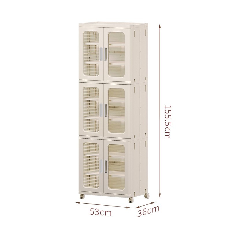 ตู้เก็บของพับได้ Jumper kidsชั้นเก็บของ มีบานพับโปรงใส มีแม่เหล็กปิด มีล้อเลื่อน รับน้ำหนักได้เยอะ