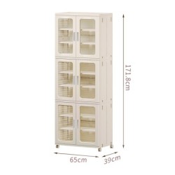 ตู้เก็บของพับได้ Jumper kidsชั้นเก็บของ มีบานพับโปรงใส มีแม่เหล็กปิด มีล้อเลื่อน รับน้ำหนักได้เยอะ