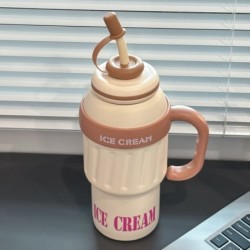 Jumper Kids แก้วเก็บความเย็น 1000 ml. สแตนเลส 304 เก็บเย็น พร้อมหลอดซิลิโคน Food Grade พร้อมด้ามจับ