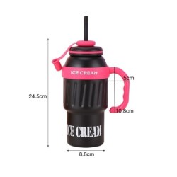 Jumper Kids แก้วเก็บความเย็น 1000 ml. สแตนเลส 304 เก็บเย็น พร้อมหลอดซิลิโคน Food Grade พร้อมด้ามจับ