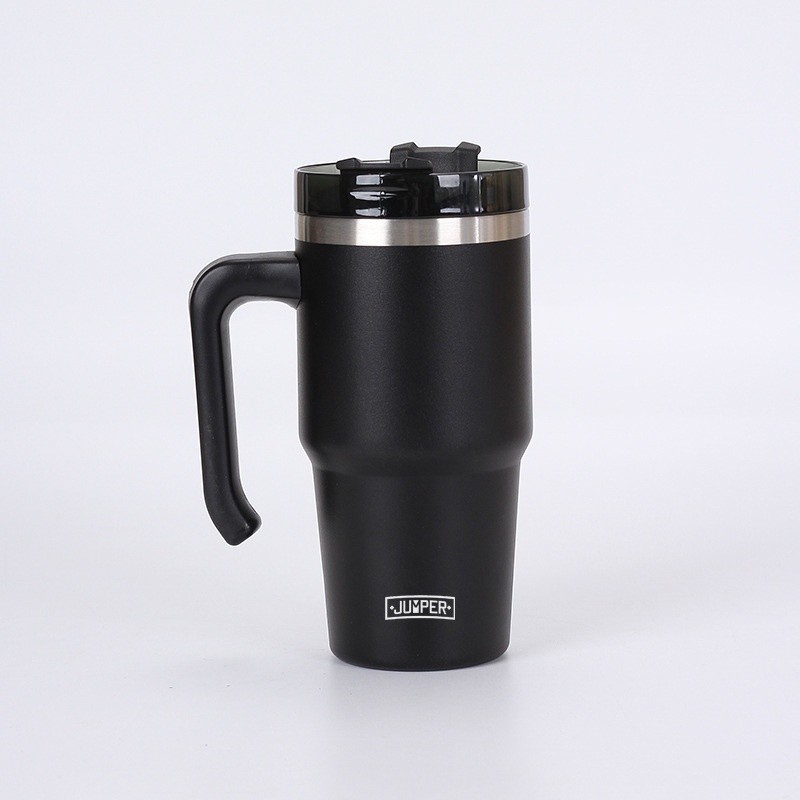 Jumper Tumblers แก้วเก็บความเย็น มีด้ามจับในตัว ของแท้ เก็บน้ำแข็งได้นาน 24ชม. พร้อมฝากันน้ำหก ใส่หลอดได้ ขนาด 20oz.