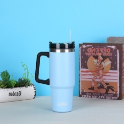 Jumper Tumblers แก้วเก็บความเย็น มีด้ามจับ เก็บน้ำแข็งได้นาน ฝากันน้ำหก ใส่หลอดได้ 30oz. สแตนเลส 304